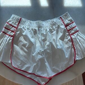 FP Movement by Free People Athletic Shorts in White and Red